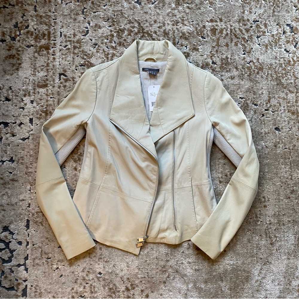 Vince goat leather jacket NWT